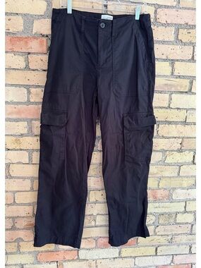 Universal Thread Black Wide-Leg Cargo Pants size 10